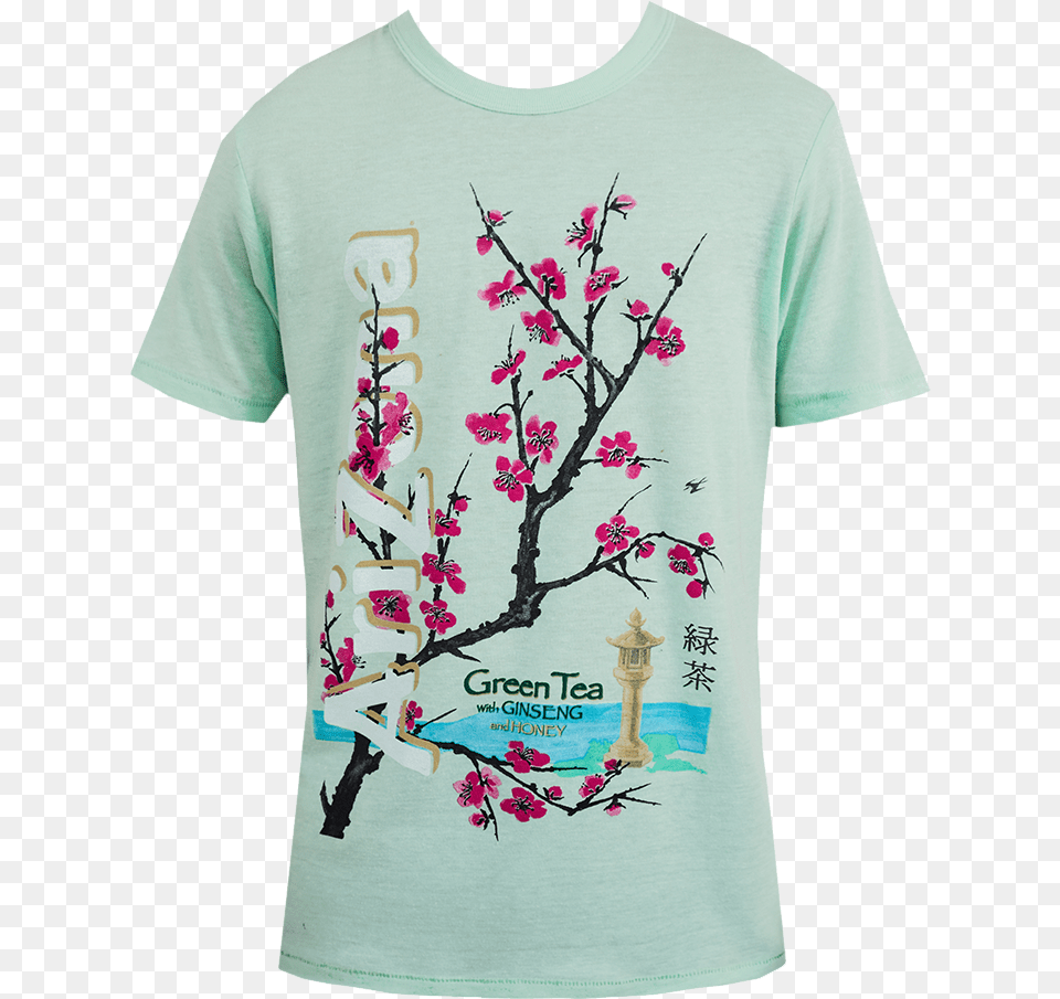 Vintage T Shirt Cherry Blossom Arizona Green Tea, Clothing, Flower, Plant, T-shirt Free Png Download