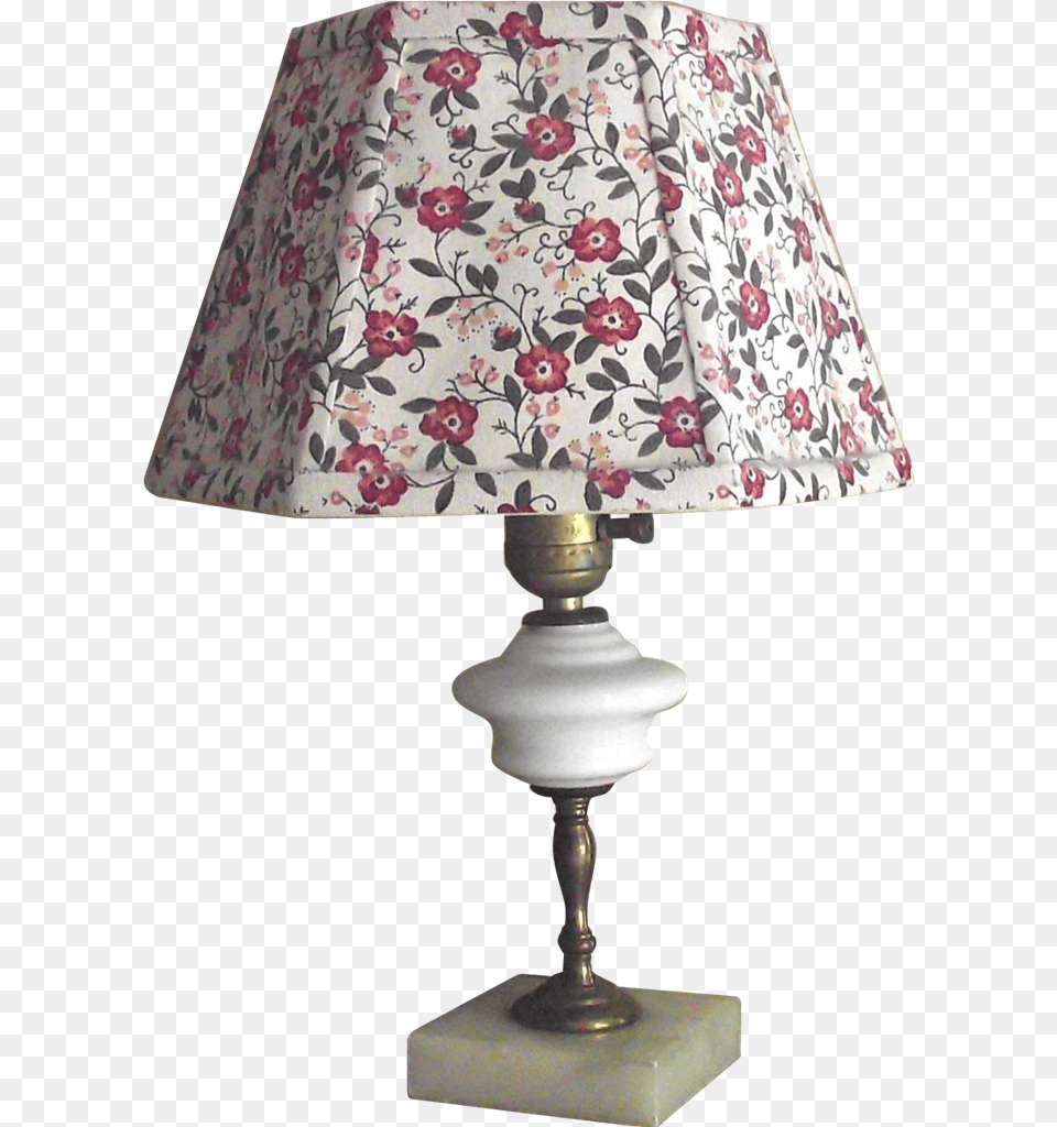 Vintage Table Lamp With Milk Glass Font And Marble Lamp, Lampshade, Table Lamp, Clothing, Skirt Png