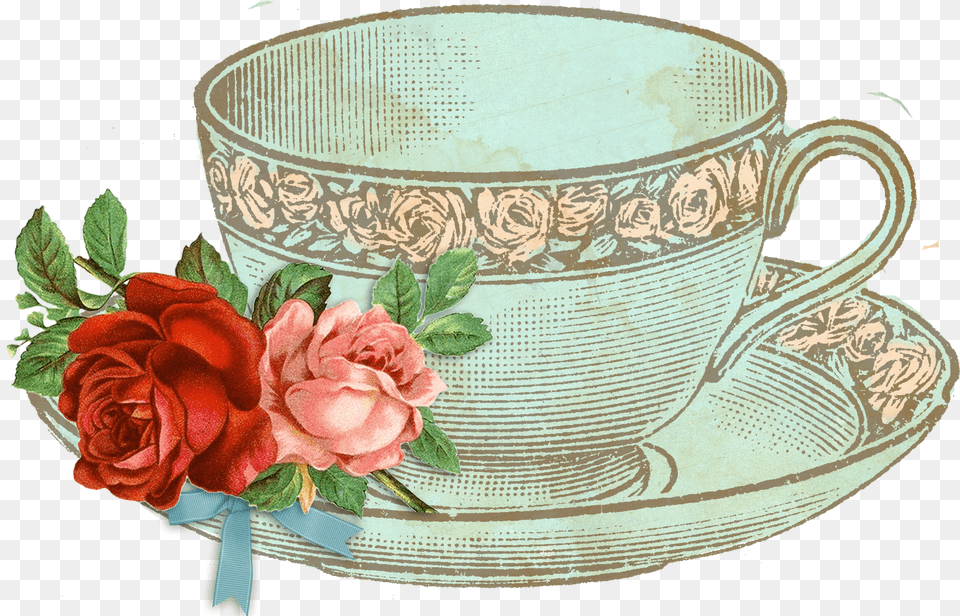 Vintage Tea Cup Clip Art Png