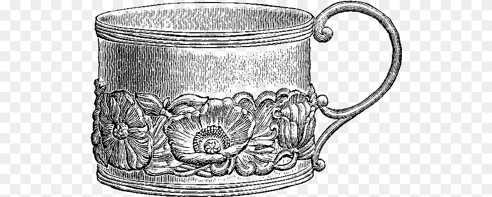 Vintage Tea Cup Engraving, Jug, Pottery, Person, Face Free Png