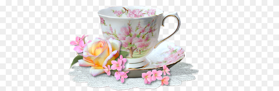 Vintage Tea Cup Vector Imagens De Xicara De Ch, Saucer, Flower, Plant, Rose Free Transparent Png