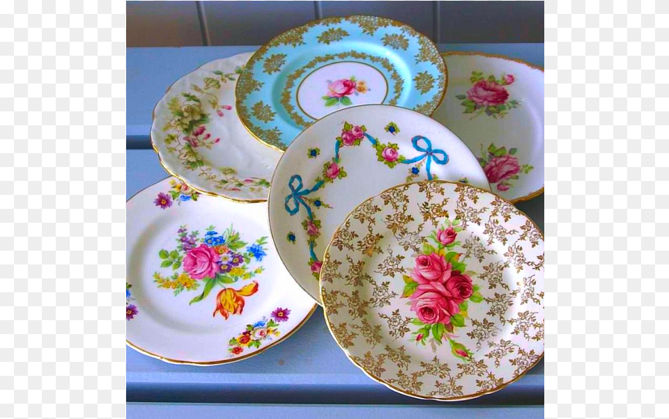 Vintage Tea Plates Ceramic, Art, Pottery, Porcelain, Saucer Png Image