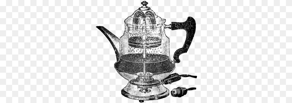 Vintage Teapot Gray Free Png Download