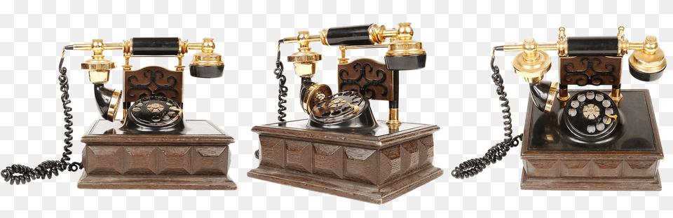 Vintage Telephone Bronze, Electronics, Phone, Dial Telephone Free Png Download
