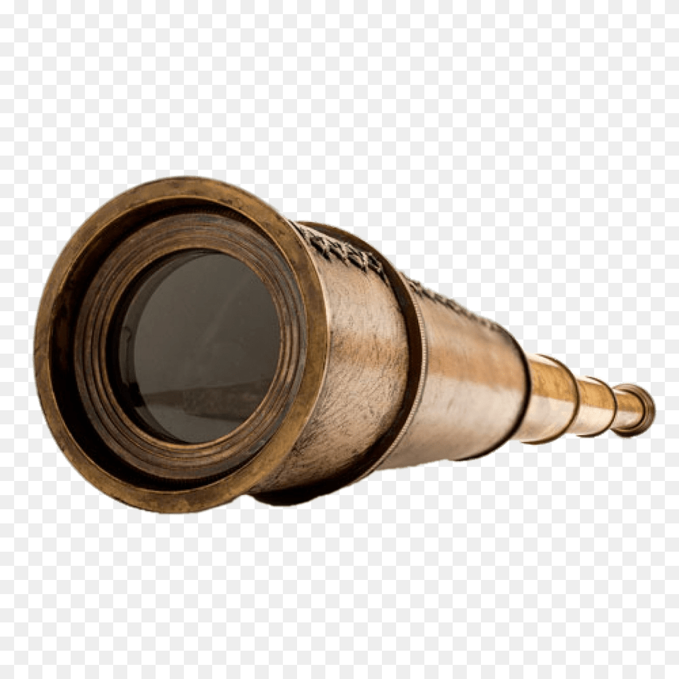 Vintage Telescope, Bronze Png Image