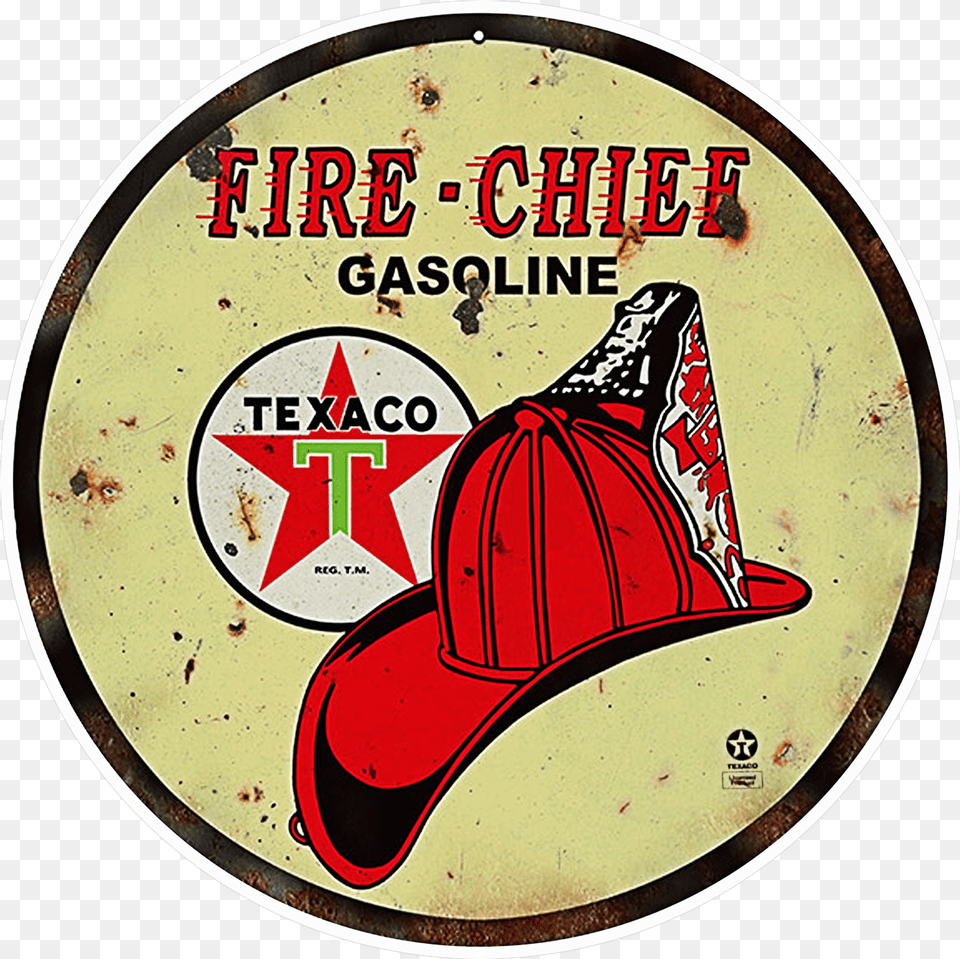 Vintage Texaco Fire Chief Sign Texaco Old Clock Full Texaco Fire Chief Sign, Baseball Cap, Cap, Clothing, Hat Png Image