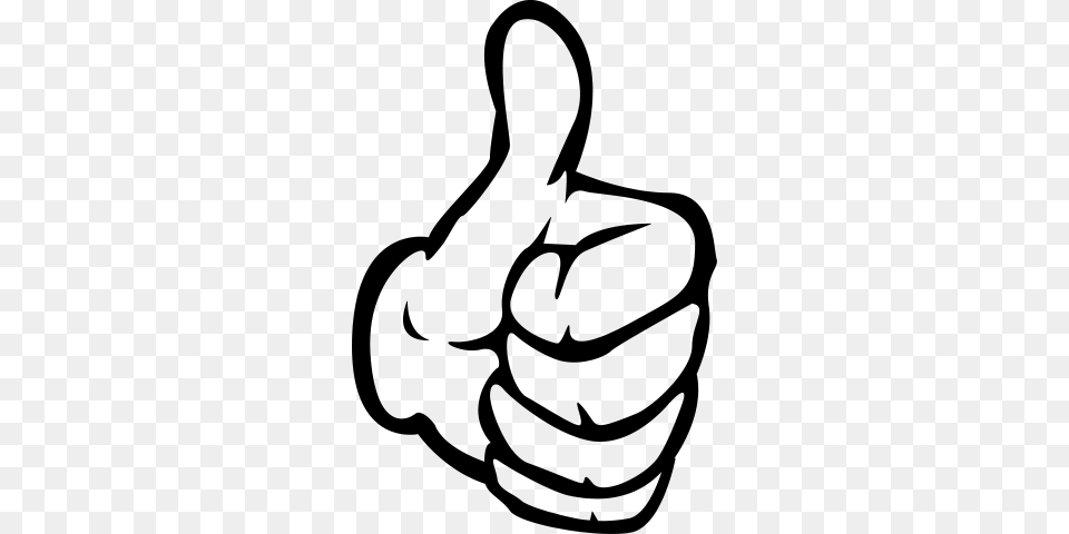 Vintage Thumbs Up Clipart Clipart, Gray Free Png Download