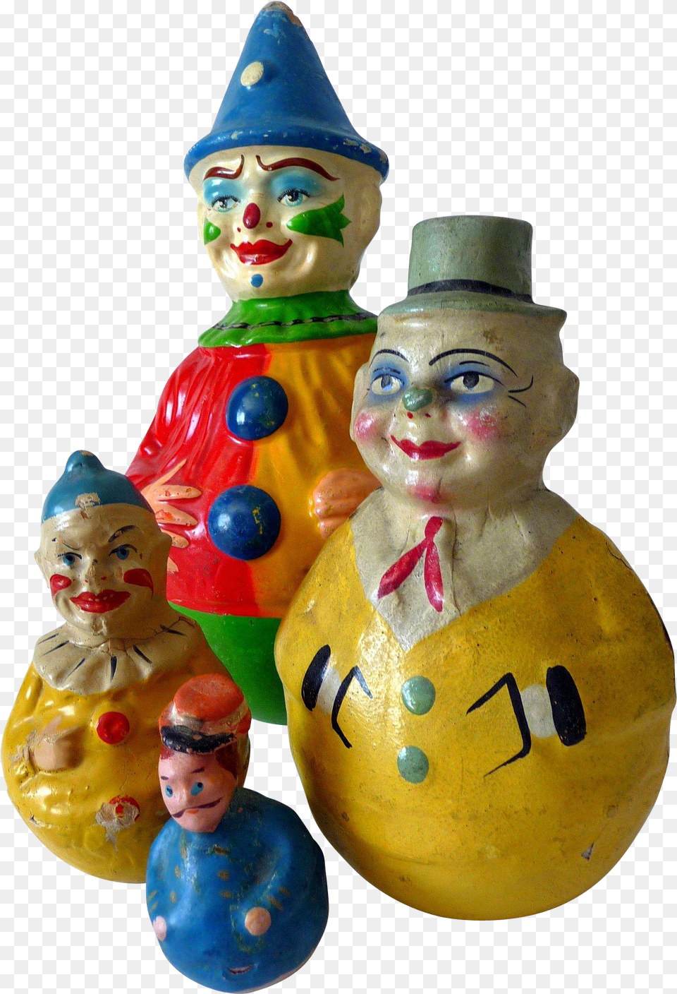 Vintage Toy Clown, Figurine, Adult, Female, Person Free Png