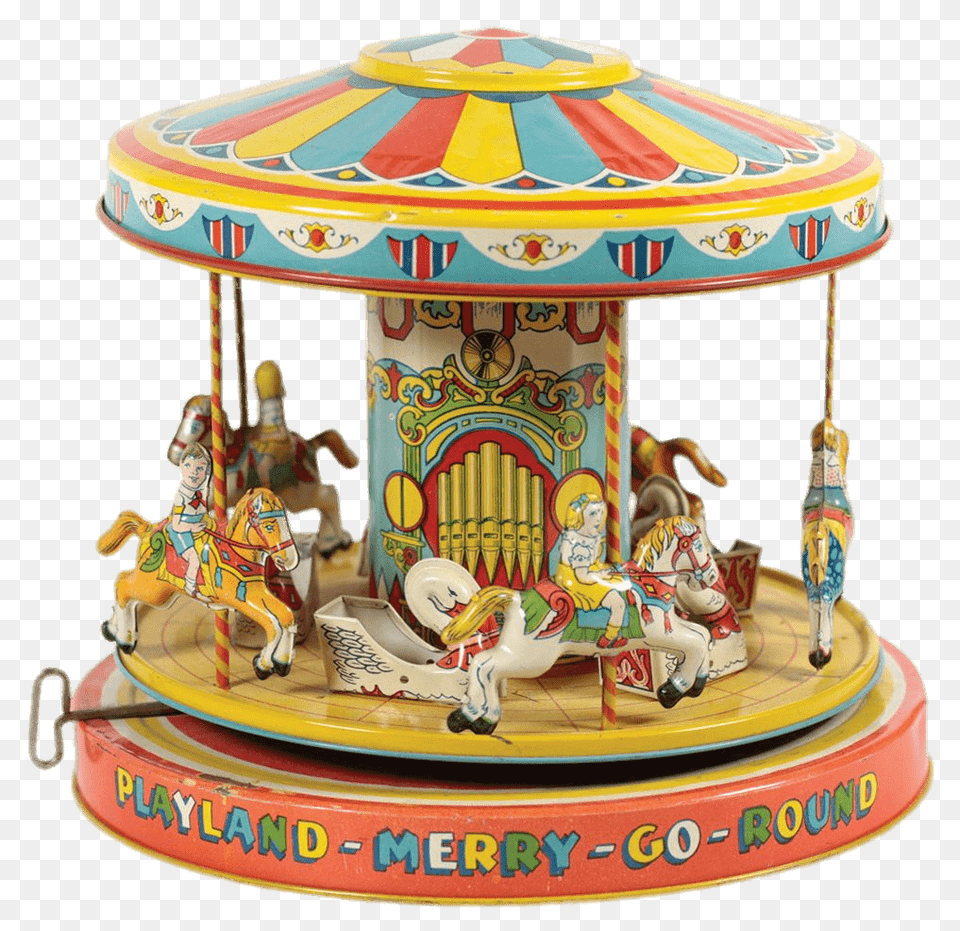 Vintage Toy Merry Go Round, Amusement Park, Play, Carousel, Person Free Png Download