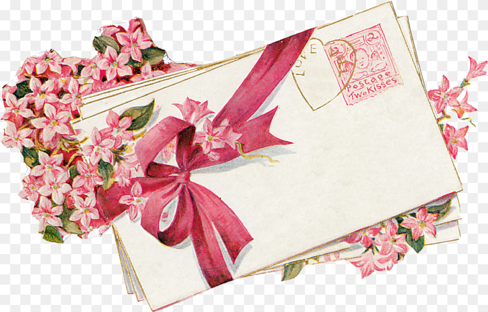 Vintage Transparent Image Love Letters, Plant, Flower Arrangement, Flower, Mail Png