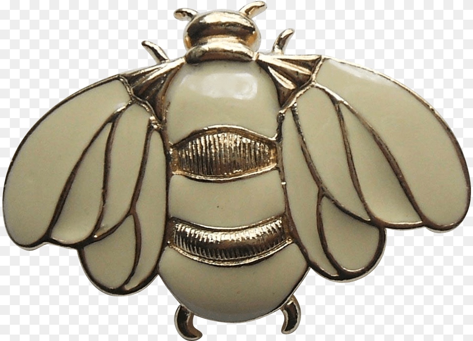 Vintage Trifari Ivory Cream Enamel Gold Tone Bumblebee Fly, Accessories, Sunglasses, Jewelry Free Transparent Png