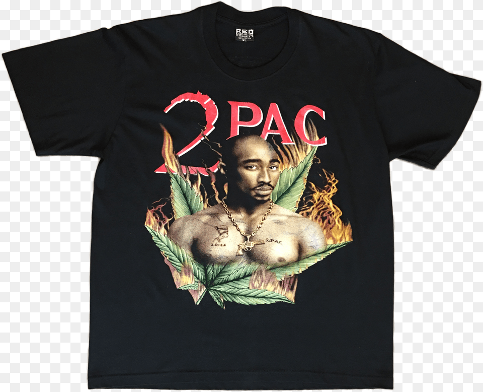 Vintage Tupac Shakur Fire Weed Leaf T Shirt 2pac 2pac Weed Tshirt Vintage Png Image