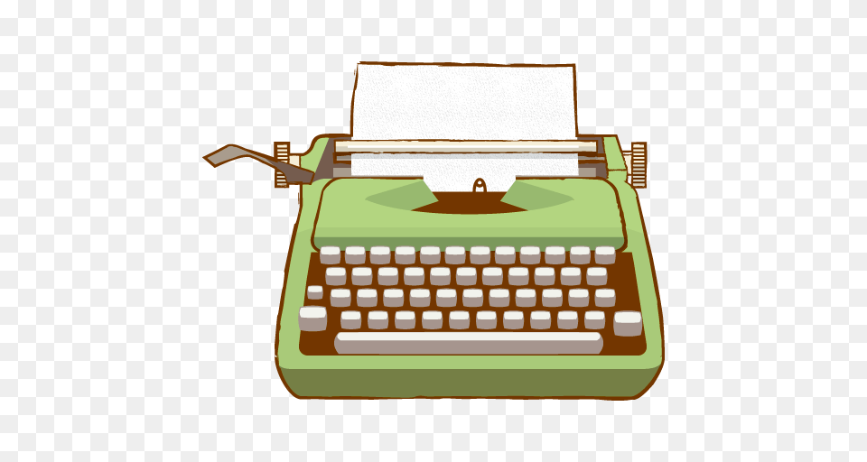 Vintage Typewriter Green Clipart, Computer, Computer Hardware, Computer Keyboard, Electronics Png