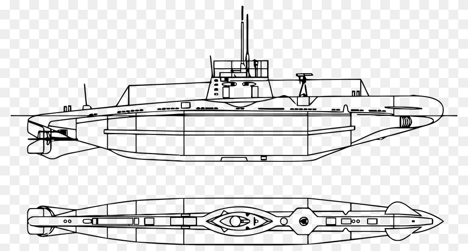 Vintage U Boat Submarine Line Art Clipart, Cad Diagram, Diagram, Bulldozer, Machine Free Png