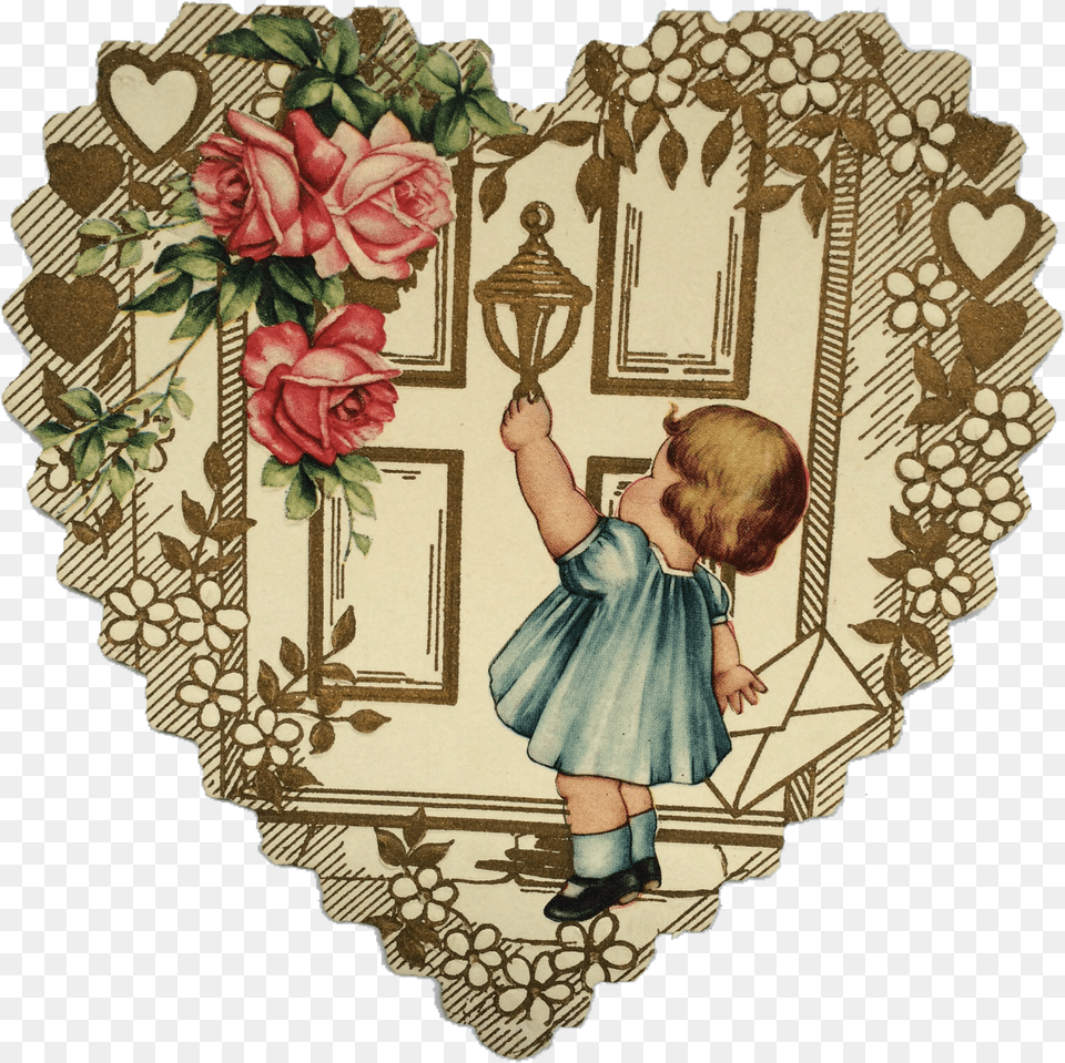Vintage Valentines Cupids Door Vintage Transparents Valentines, Baby, Person, Photography, Rose Free Png