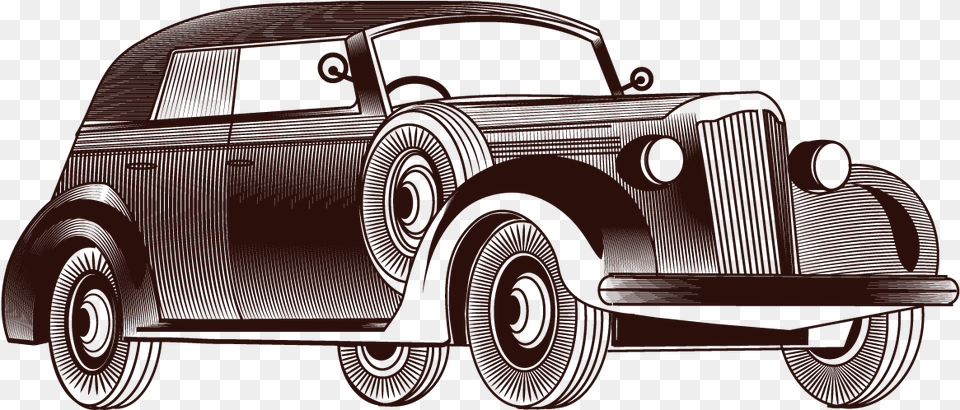 Vintage Vector Car Hq Image Clip Art, Transportation, Vehicle, Cad Diagram, Diagram Free Png Download