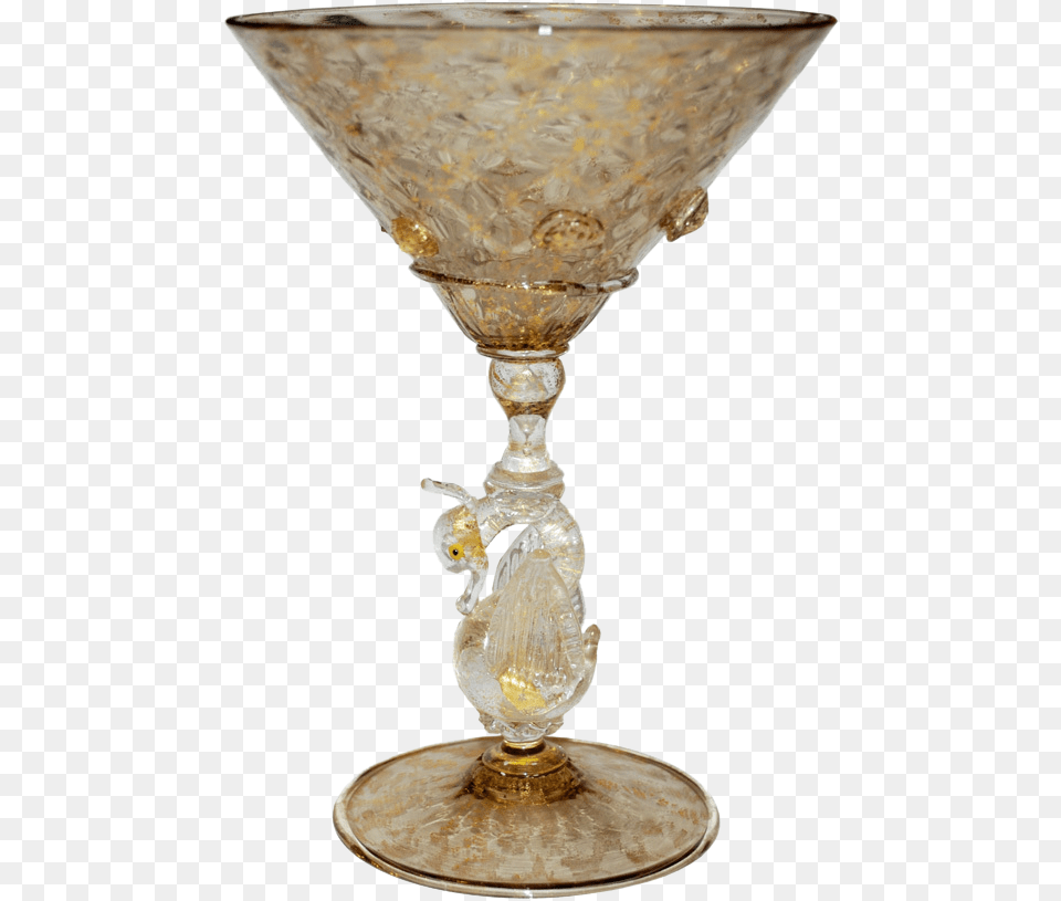 Vintage Venetian Murano Glass Swan Stemware Martini Antique Glass, Goblet, Smoke Pipe, Alcohol, Beverage Free Png