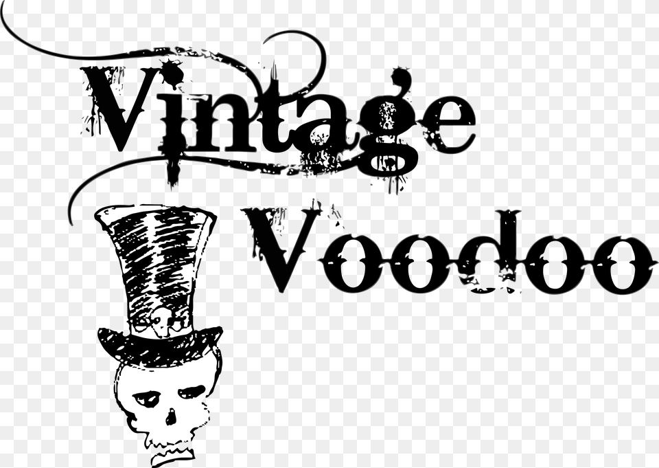 Vintage Vood Design Vintage Voodoo Vixen Logo, Light, Stencil, Face, Head Png Image