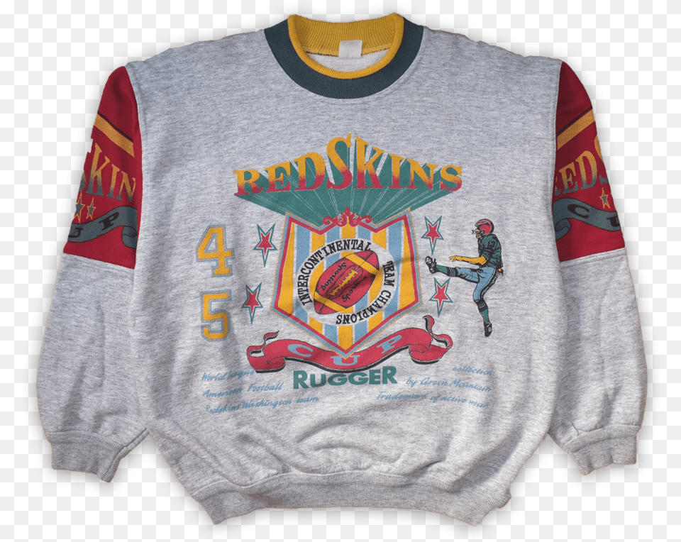 Vintage Washington Redskins Crewneck Large, Clothing, Knitwear, Sweater, Sweatshirt Free Png Download