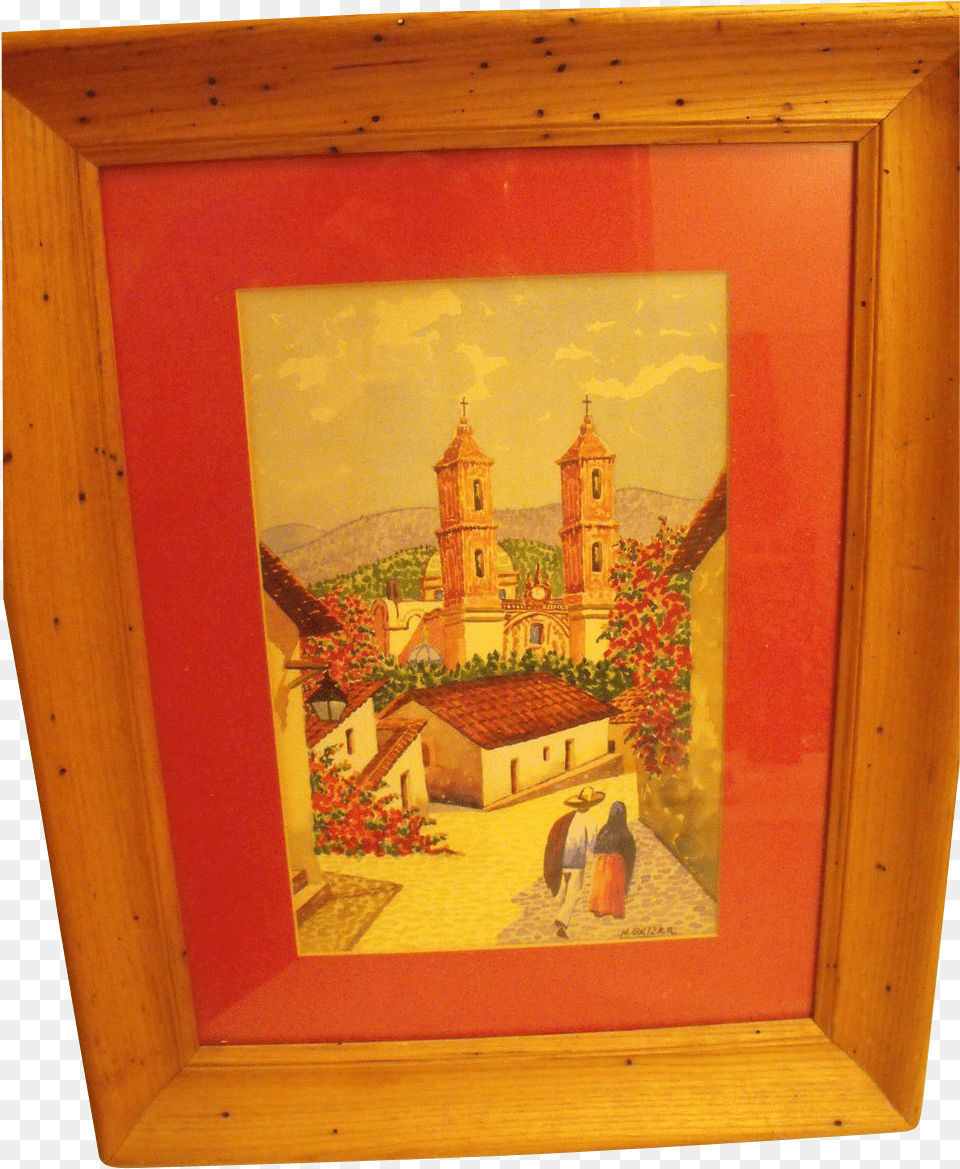 Vintage Watercolor By Mexican Artist H Watercolor Painting, Art, Person, Architecture, Building Png Image