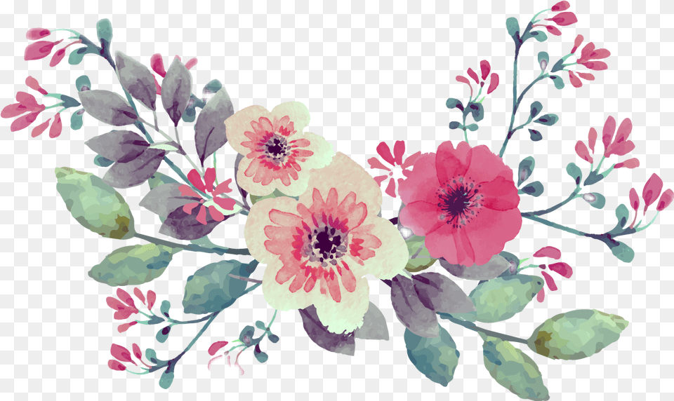 Vintage Watercolor Watercolour Flowers Watercolor Flower Vintage, Art, Floral Design, Graphics, Pattern Free Png