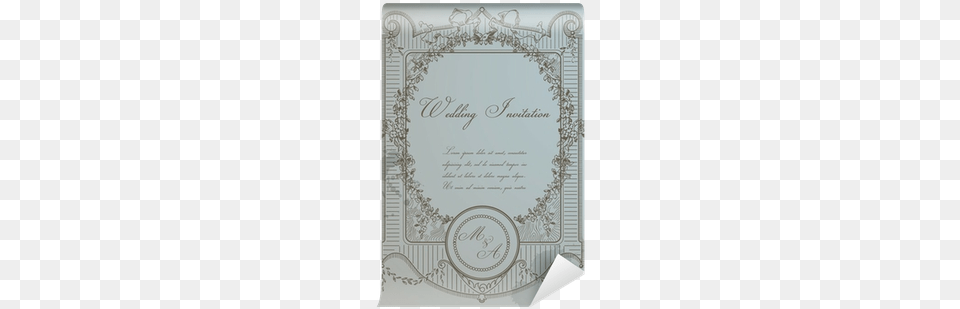 Vintage Wedding Card Vellum, White Board, Text Png Image