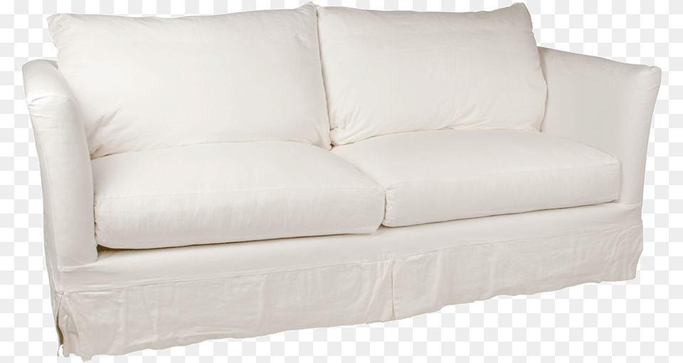 Vintage White Canvas Sofa Studio Couch, Cushion, Furniture, Home Decor, Pillow Free Png Download