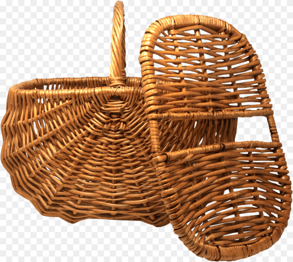 Vintage Wicker Picnic Basket On Chairish Free Png Download