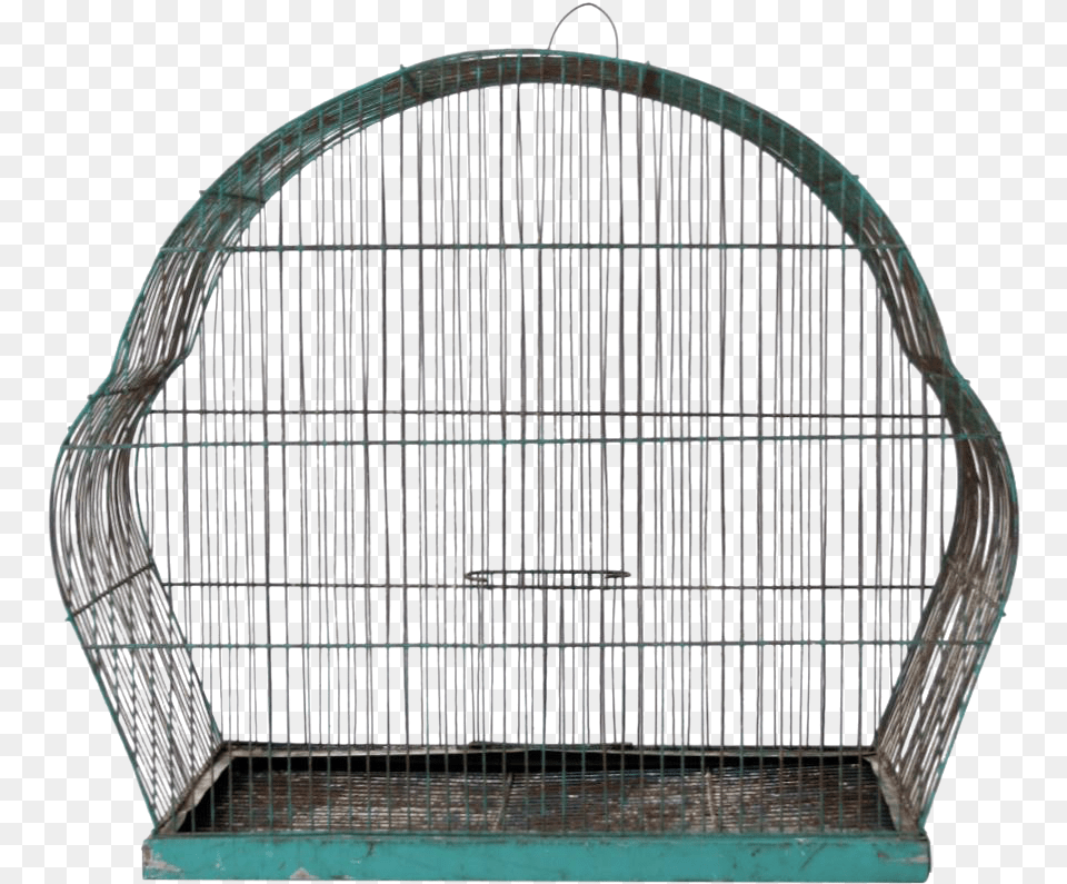 Vintage Wire Bird Cage Horizontal, Bridge Free Transparent Png
