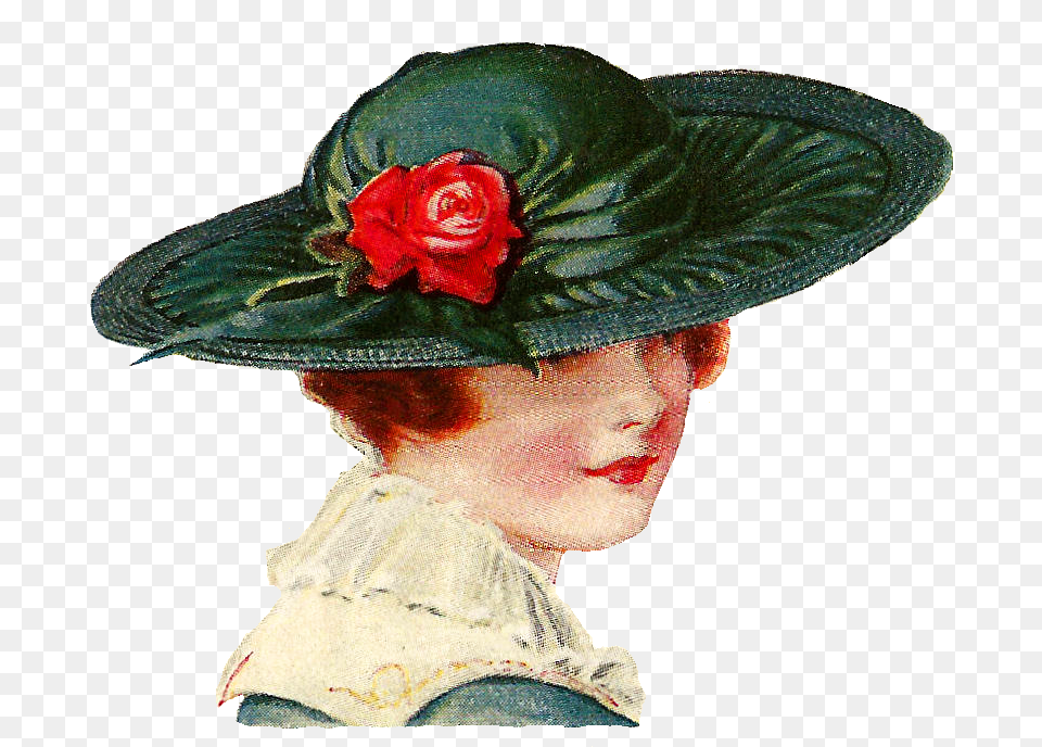 Vintage Woman Hat Hat Vintage, Sun Hat, Clothing, Person, Baby Free Transparent Png