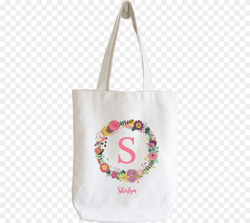 Vintage Wreath Tote Bag, Accessories, Handbag, Tote Bag Png