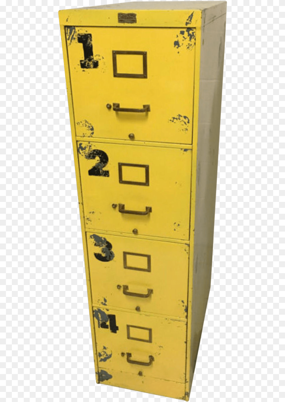 Vintage Yellow File Cabinet With Numbers Chairish, Furniture, Door, Filing Cabinet Free Transparent Png