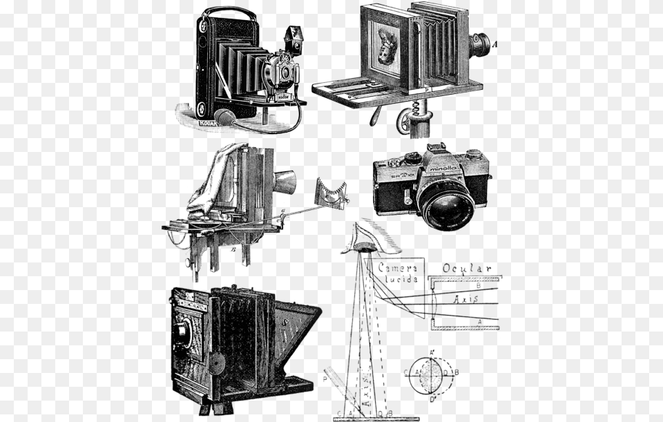 Vintagecameracollage Camera Clip Art, Electronics, Video Camera Free Transparent Png