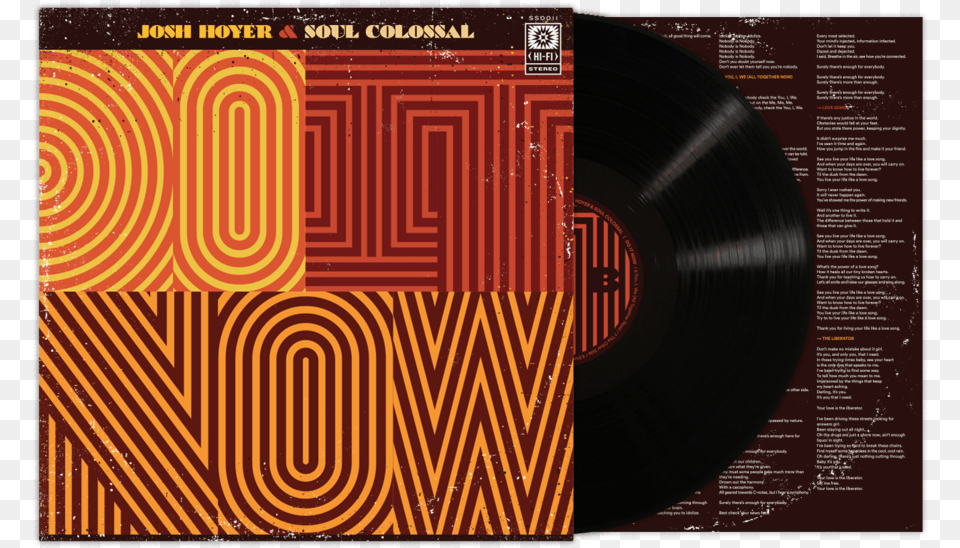 Vinyl Album Mockup Josh Hoyer Amp Soul Colossal Do It Now, Disk Free Png