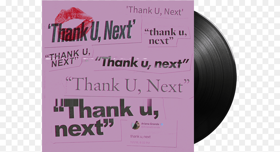 Vinyl Ariana Grande Album Thank U Next, Advertisement, Poster, Text Png Image