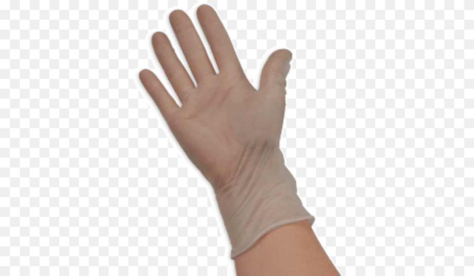 Vinyl Handschuh Transparent M Glove, Clothing, Person, Body Part, Hand Png Image