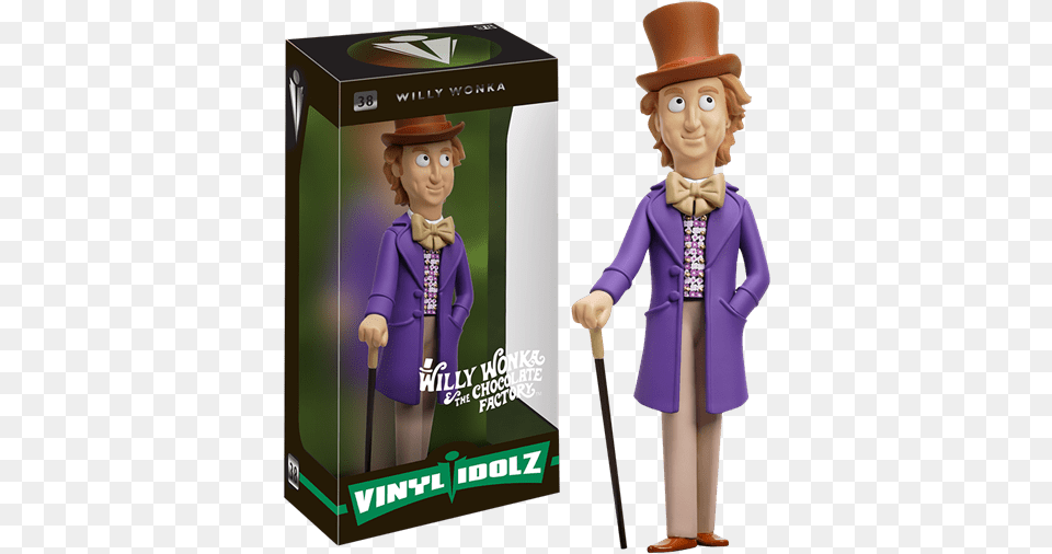 Vinyl Idolz Willy Wonka, Clothing, Coat, Person, Stick Free Transparent Png