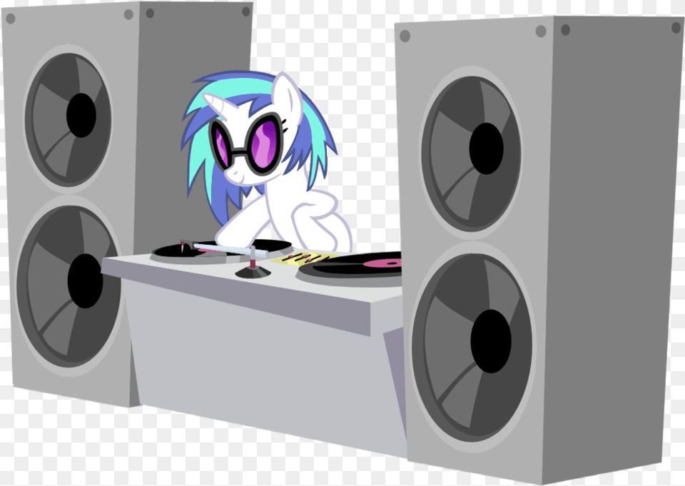 Vinyl In Her Booth By Ranger Party Hard Dj Pon 3 Gif, Electronics, Speaker, Person, Book Png