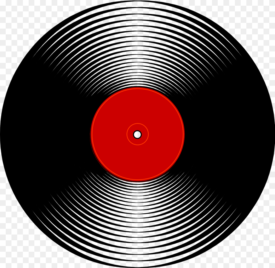 Vinyl Lp Record With Red Center Clipart, Disk Free Png