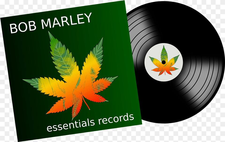 Vinyl Music Bob Marley Viny Record, Leaf, Plant, Advertisement, Poster Free Transparent Png