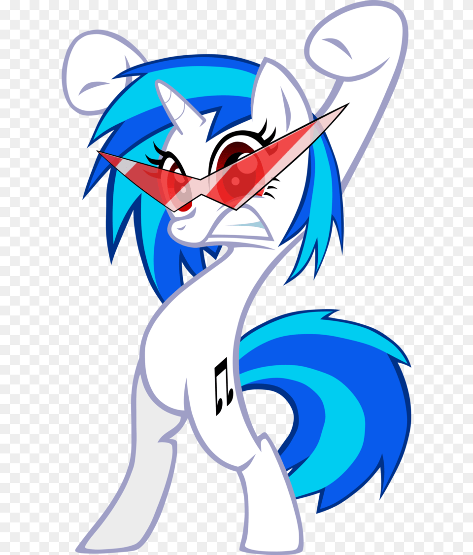 Vinyl Scratch With Kamina Glasses, Book, Comics, Publication, Animal Png Image