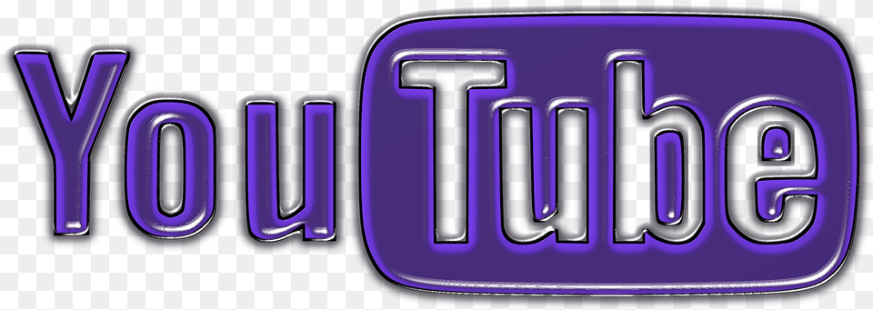 Violet And White Logo Of Youtube Logo, Purple, License Plate, Transportation, Vehicle Free Png