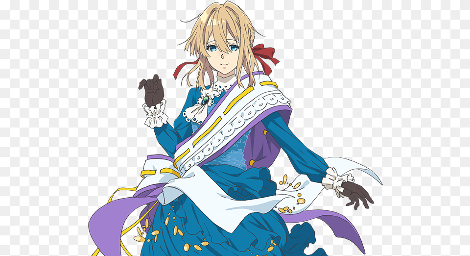 Violet Evergarden Anime Dress, Adult, Book, Comics, Female Free Png Download