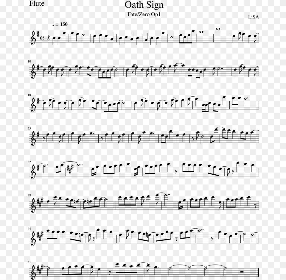 Violet Evergarden Flute Sheet Music, Gray Free Png