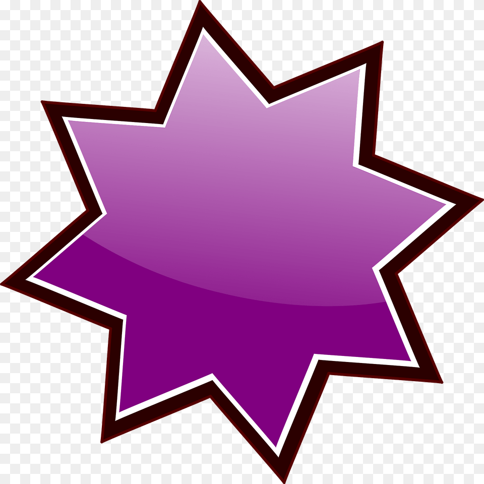 Violet Heptagram Star Clipart, Leaf, Plant, Star Symbol, Symbol Free Png