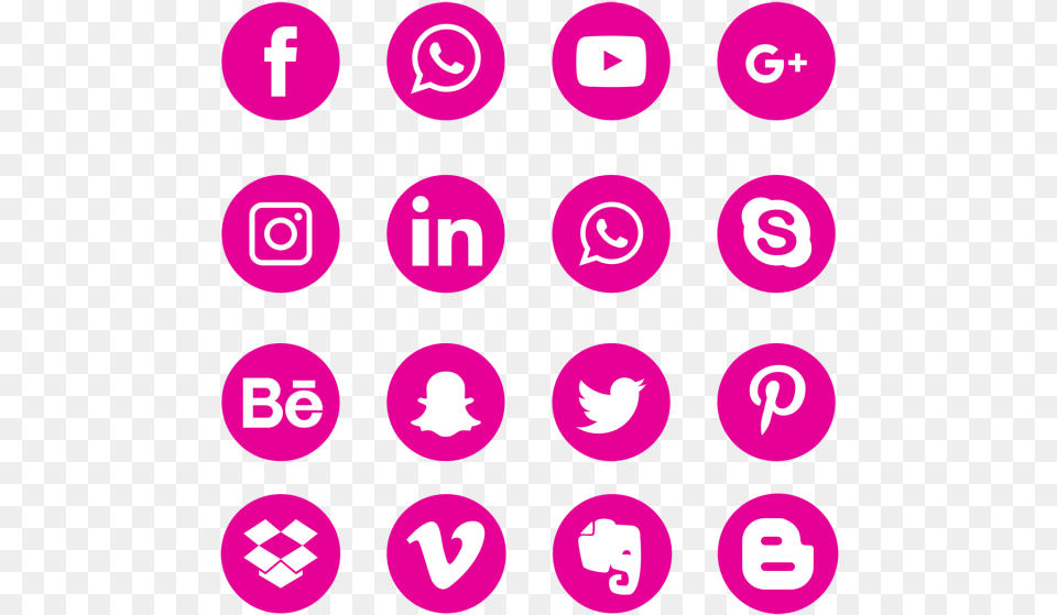 Violet Social Media Icons Set Logo Symbol Social Icon, Number, Text, Scoreboard Free Png Download