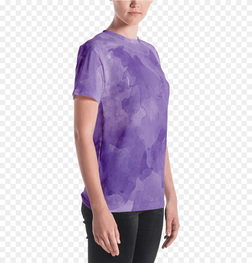 Violet Watercolor Women39s T Shirt T Shirt Zazuze Pumpkin Shirt Halloween Shirt Pumpkin Costume, Blouse, Clothing, T-shirt, Adult Free Png Download