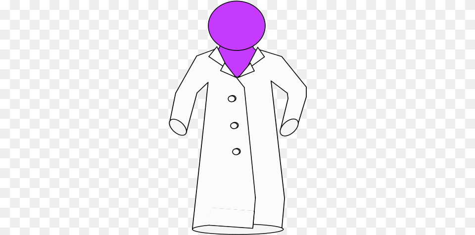 Violetclothingstanding Lab Coat Stick Figure, Clothing, Lab Coat, Long Sleeve, Sleeve Free Transparent Png
