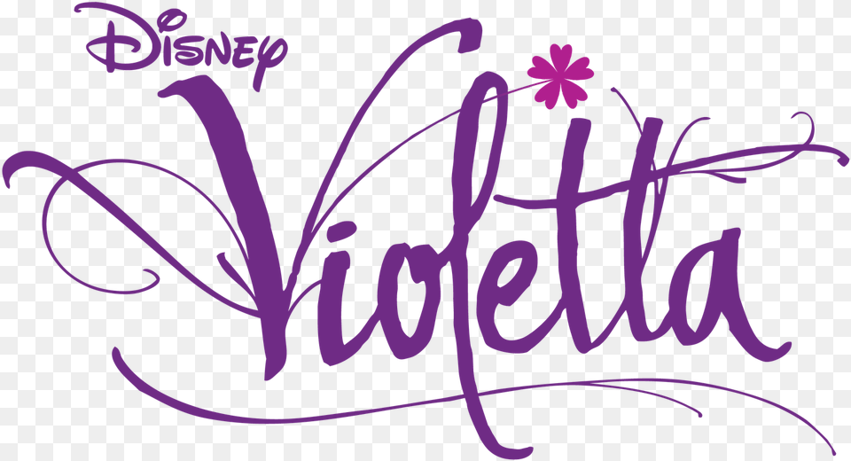Violetta Purple Logo Of Disney Anime Image Violetta Logo, Plant, Handwriting, Text, Calligraphy Png