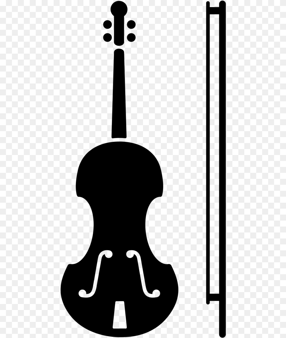 Violin, Gray Free Png